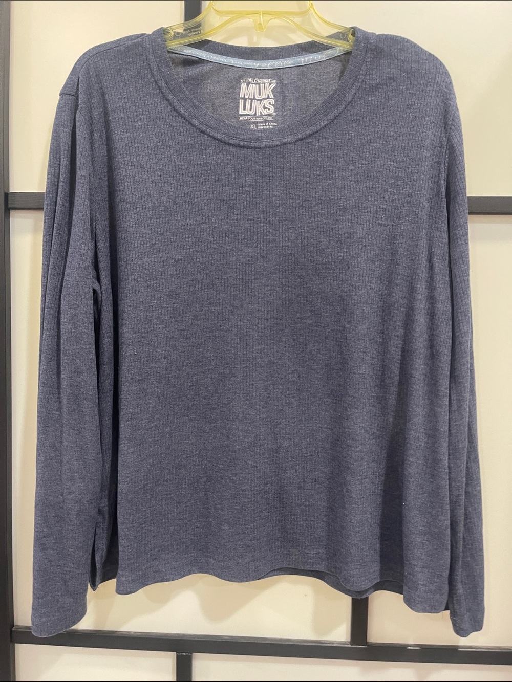 Muk Luks Long Sleeve Top - Navy Heather